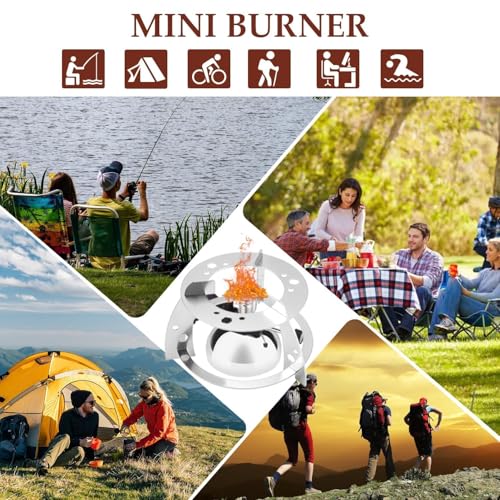 Portable Butane Burner, Butane Stove for Siphon Coffee Maker, Adjustable Flame, Gas Refillable Camping Burner with Furnace Stand for Cooking Camping and Lab