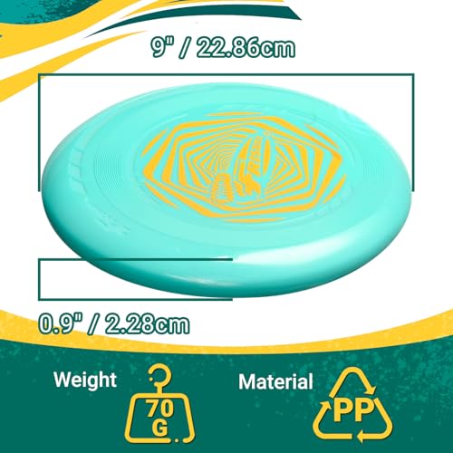Frisbee Go Flying Disc, 9 Inch Lightweight Sports Disc for Beginners Outdoor Beach Backyard Lawn Park Camping Family Activity Game - 70g - color: V1
