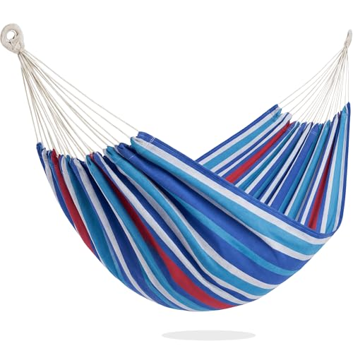PNAEUT Double Hammocks for Outside, Replacement Outdoor Tree Hammock for Indoor Patio Porch Garden (Denim, Medium) - color: Denim, size: Medium