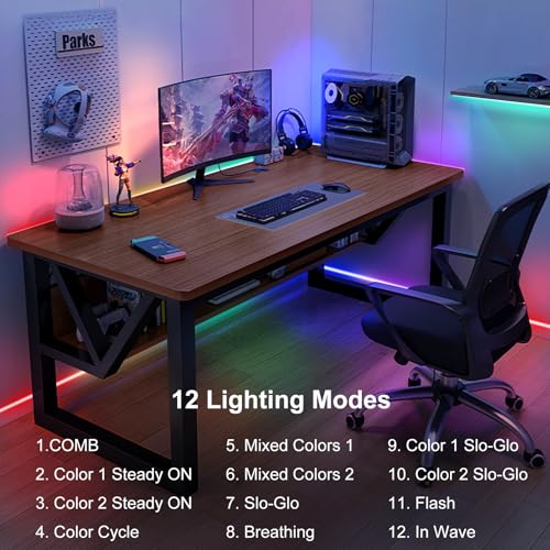 echosari LED Strip Lights Battery Operated, 10Ft 108 LED Dual Color Changing Strip Lights with Remote Cuttable Adhesive Lights Strip for Bedroom Party Decoration (Warm White & Multicolor) - color: Warm White & Multicolor, size: 9.8Ft