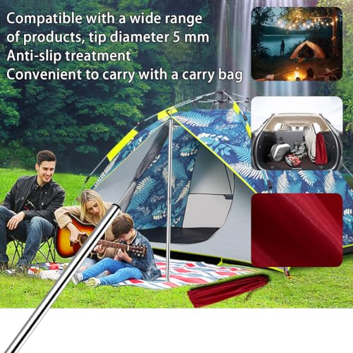 SANLIKE Tent Poles for Tarp, 6.6' Tarp Poles Set of 2, Tent Poles Replacement, Telescoping Pole, Canopy Poles, Camping Poles for Rooftop Tents, Trekking Poles for Rain Fly, Camper, Awning - color: 6.6' - Set of 2 - 0.75'' Dia