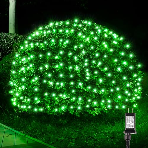 BlcTec Outdoor Christmas Lights 360 LED 9.8ft x 6.6ft Christmas Net Lights with 8 Modes, UL Certified, Timer, Connectable, Waterproof for Trees, Bushes, Shrub, Yard Outdoor Xmas Decorations, Green - color: Green, size: 360LED