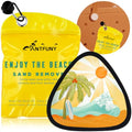 Triangle Sand Remover for Beach Cleaner Eraser Essential Wipe Off Mitt Duster Brush Cup Holder Game Toy Cruise Ship Summer Vacation Must Have Hawaii Travel Honeymoon Gift for Family Beach Towel - color: 1pcs Sunlight Yellow
