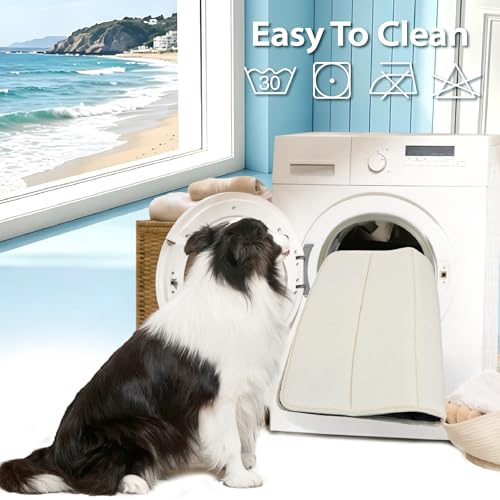 Cooling Dog Mat Q-Max>0.5 - Rapid Cooling Tech, Thin Breathable Crate Pad, Portable Washable Summer Mat, Chill Soothing Fabric - 35"x23" Large Dog, Dark Beige - color: Dark Beige, size: 35"L x 23"W x 0.8"H