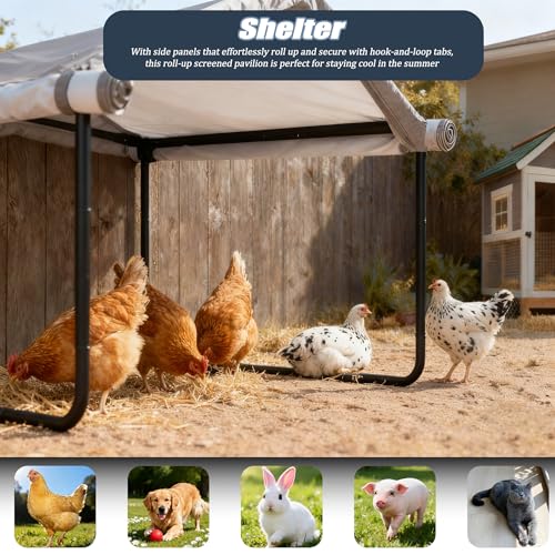 3-in-1 Outdoor Dog Tent Windproof Sun Shade Cover, Large Outdoor Pet House Cover (4'x4'x3.3'), Pet Gazebo Sun Shelter - Cover Only - color: Cover Only Grey