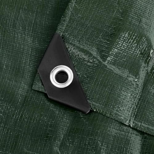 10'x 12' Tarps Heavy Duty Thick Waterproof, Poly Canopy Green Tent Shelter Cover, 5 Mil Tarpaulin Shade, Rip and Tear Proof, UV Resistant Tarpaulin with Grommets and Reinforced Edges - color: Green, size: 10 x 12ft