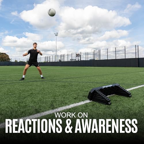 QuickPlay Replay Station 4-in-1 Soccer Rebounder Board - Portable Rebound Board for Backyard - Dual Surface, Dual Angle Soccer Passing Board for Passing & Reaction Skills - Soccer Training Equipment - style: Replay Station PLUS