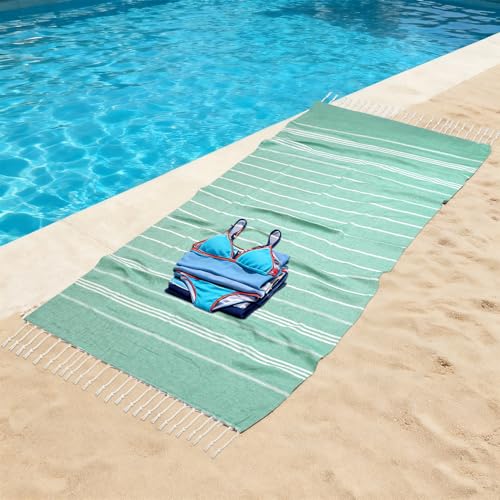 YSYJ Turkish Beach Towel 36 Pack Extra Large Beach Towels 36"x71" Soft Turkish Towel Bulk Sand Free Quick Dry Bath Towels Blanket for Adult Teal - color: Teal, size: 36"x71"- 36 Pack