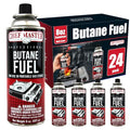 Chef Master 24x 8oz Butane Fuel Canister - Butane Fuel for Camping Stove & Kitchen Torch - Gas Canister for Picnics, Outdoor Cooking, Grilling - Camping Stove, Torch Fuel Camping Essentials - 90340 - size: Pack of 24