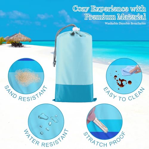 Beach Blanket Waterproof Sandproof 1-7 Adult Oversized 78 '' × 81 '' Lightweight Durable Compact Sand Free Extra Large Beach Mat for Travel Camping Hiking Picnic Blanket - color: Blue, size: 78“x81”