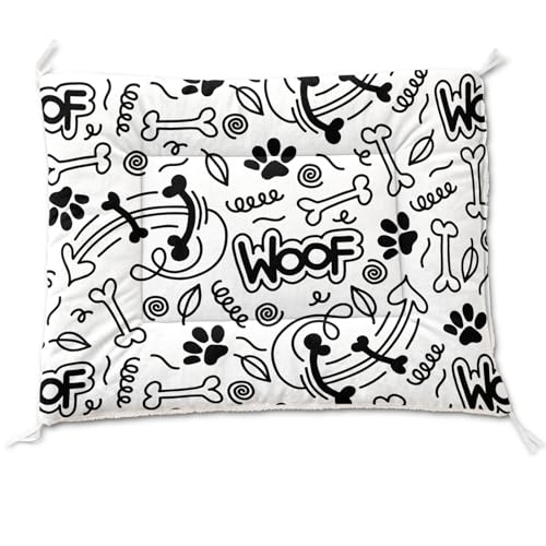 Nttopship Dog Cat Bed Mat Ultra Soft Fluffy Pet Bed Washable Fashion Dog Crate Beds Comfy Comfy Pet Sleeping Pad Suitable for Pet Raised Bed(30"x26",Cut Woof) - color: Cut Woof, size: Medium