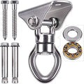 SELEWARE Silent Bearing Swing Hanger, Heavy Duty 360° Rotate Swing Swivel Hook, 1200LB Capacity for Wooden Concrete Playground Yoga Hammock Chair Rope Punching Bag Porch Swing Set - color: Swivel With Hanger