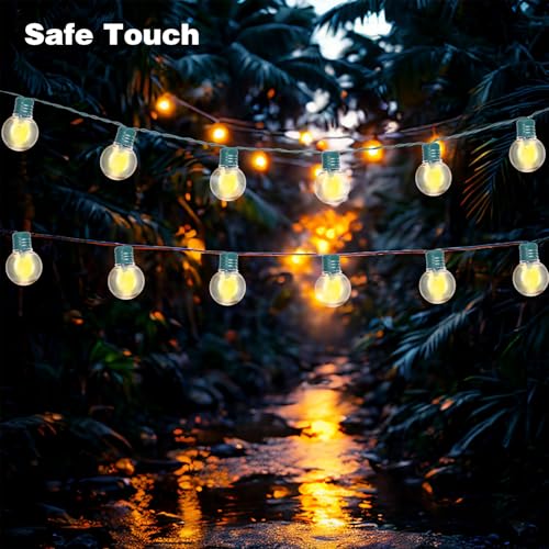 Afirst Solar Outdoor String Lights 15FT with 25 LED Bulbs St. Patrick's Day Patio Lights for Garden Backyard Porch Balcony (Green) - color: Green