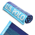 U.S. Polo Assn. Oversized (40” x 70”) Striped Nautical Design Beach Towel - Luxury Plush Cotton Hotel Quality for Bath, Pool - Hawaii Stripe - color: Blue/Navy, size: 40" x 70"