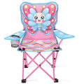 KABOER Kids Outdoor Folding Lawn and Camping Chair with Cup Holder and Carrying Bag, Children's Camping Chairs - color: Butterfly