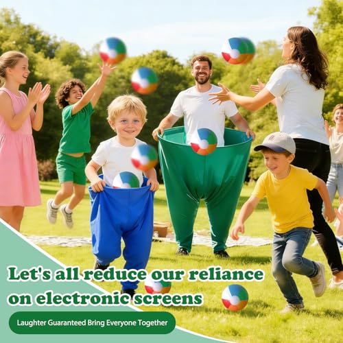 Granny Pants Yard Game Set Giant Outdoor Party Activity for Kids and Adults, Big Pants Ball Catching Set with 4 Balloons and Pump, Funny Lawn Activity, Ring Toss Games (Dark Green) - color: Dark Green