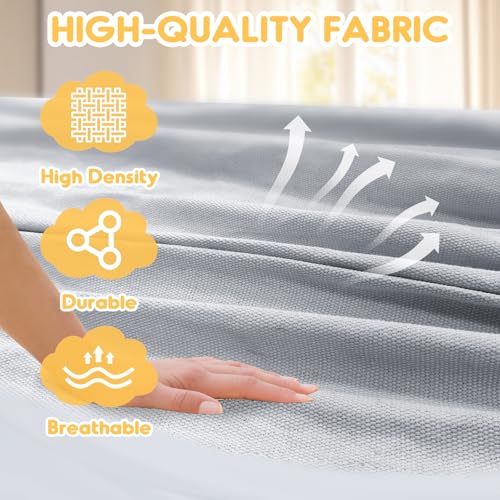 ANYOO Cotton Hammock Portable Camping Hammocks for Hanging Sturdy Garden Comfortable Fabric Hammock with Tree Straps Up to 660lbs with Travel Bag for Camping Outdoor/Indoor Patio Backyard - color: Grey