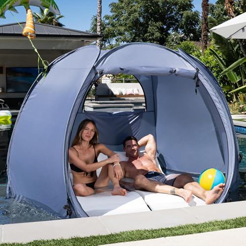 Alvantor® Pop Up Screen Tent House Room Instant Outdoor Camping Canopy Sun Shelter Gazebo for Patio, Backyard & Deck, Privacy Tent(2-10 People, 8'x8' 10'x10' 12'x12') - color: Gray, size: 8x8FT