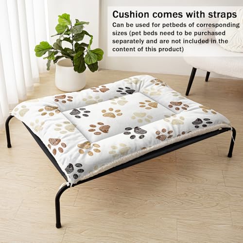 Nttopship Dog Cat Bed Mat Ultra Soft Fluffy Pet Bed Washable Fashion Dog Crate Beds Comfy Comfy Pet Sleeping Pad Suitable for Pet Raised Bed(30"x26",Woof) - color: Woof, size: Medium