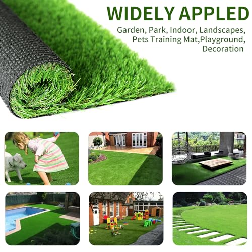 SunVilla Artificial Grass Rug Indoor Outdoor, 1ft x 13ft (13 Square FT) Realistic Thick Synthetic Fake Grass Mat for Dogs, Garden Lawn Landscape Patio Grass - size: 1 FT x 13 FT (13 Square FT)