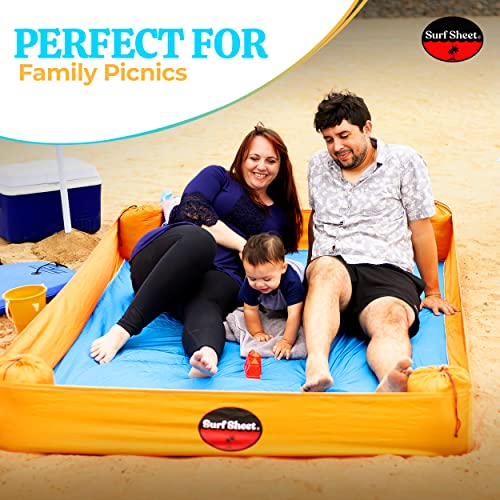 Sandproof Beach Blanket - Oversize Large Outdoor Picnic Blanket for Beaches & Camping - Portable Family Beach Blanket Waterproof Sandproof for Parks, Travel, Vacation Essentials(Orange) - color: Orange