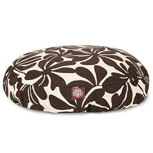 Chocolate Plantation Large Round Indoor Outdoor Pet Dog Bed With Removable Washable Cover By Majestic Pet Products - color: Chocolate, size: Large