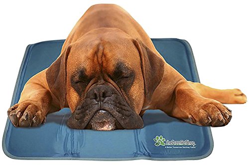 The Green Pet Shop Cooling Pet Mat / Pad - Patented Pressure-Activated Cool Gel Technology - Help Your Dog Stay Cool - Prevent Overheating and Dehydration - Ideal for Home and Travel - Medium/Large