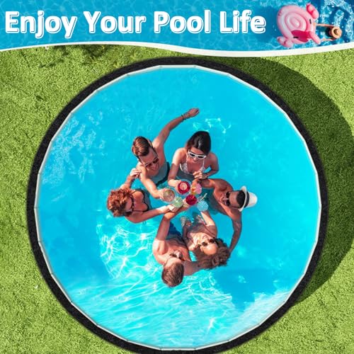 Pool Pads for Above Ground Pool, 10FT Round Under Pool Mat Made of Durable and Prevents Puncture Geotextile Material to Protection and Extend The Life of Inflatable Swimming Pool or Hot Tub Liner - size: 10FT