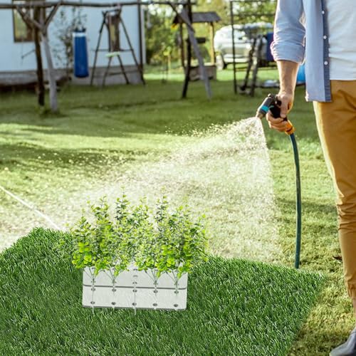 6 PCS Fake Grass Plants Pee Post, Reusable Washable Artificial Eucalyptus Puppy Pee Post Training Tool for Guiding and Trains Dogs to Urinate, Outdoor Dog Toilet
