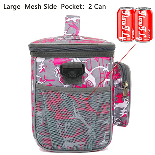 FlowFly Insulated Reusable Lunch Bag Adult Large Lunch Box for Women and Men with Adjustable Shoulder Strap,Front Zipper Pocket and Dual Large Mesh Side Pockets,Graffiti - color: Graffiti