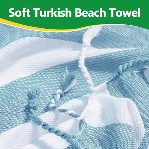 12 Pack Turkish Beach Towel 36"x71" Extra Large Beach Towels Sand Free Bath Towels Adults Lightweight Quick Dry Pool Towels Blue - color: Blue, size: 12 Pack