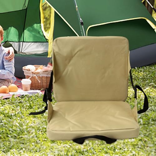 Yiju Stadium Seat Cushion Bleacher Cushion Oxford Cloth Folding with Back Support Padded Seat for Backyard Outdoor Beach Camping