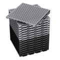 16 PCS Modular Interlocking Cushion Interlocking Floor Tiles with Hole Drainage Mat 10" x 10" Non Slip Pool Deck Mat Outdoor for Drain Deck Pool Patio Shower Kitchen Balcony (Black&Grey) - color: Black&grey
