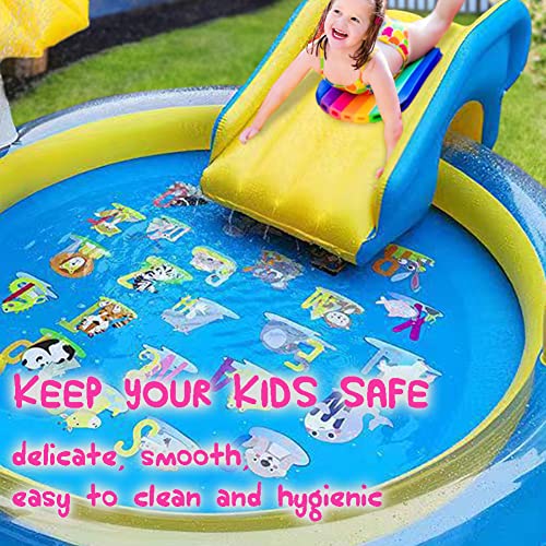Dinosaur Inflatable Play Center, Kids Round Wading Swimming Pool with Slide, Dinosaur Sprinkle, Mushroom Shade for Kids Children Summer Outdoor Splish Splash, Garden Backyard Water Park, 87"x75"x31.5" - size: 87"