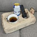 Couch Cup Holder Pillow, Couch Drinks Remotes Holder for Center of Couch, for Sofa, Bed, RV, Car (Beige) - color: Beige