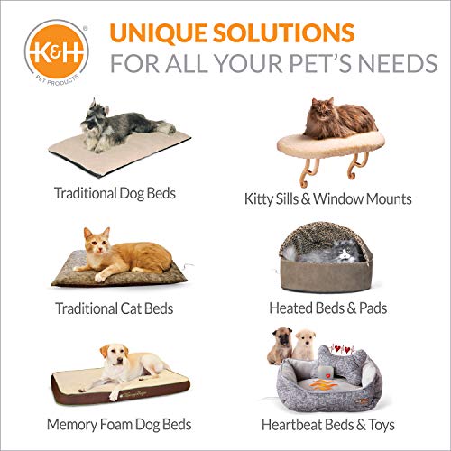 K&H Pet Products Original Lectro-Kennel Outdoor Heated Dog Pad with Free Cover Black Medium 22.5 X 16.5 Inches - size: Medium (16.5 x 22.5 in), style: Retail Box