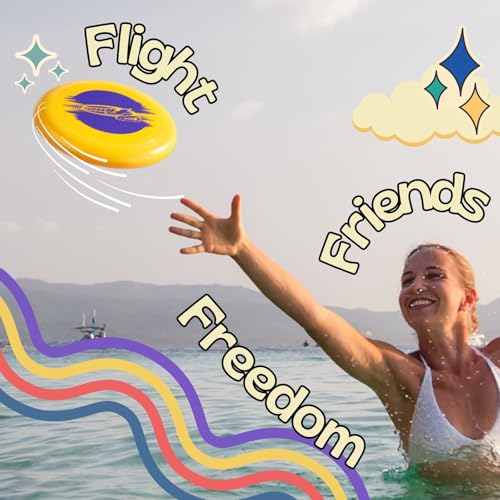 Frisbee Cool Flyer Flying Disc, 9.95 Inch Lightweight Toy Outdoor Beach Park Backyard Game - 130g