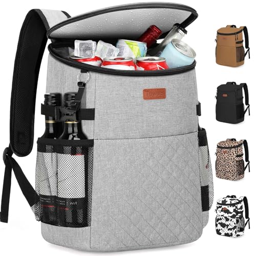 Soft Cooler Backpack 30 Cans/45 Cans, Backpack Coolers Insulated Leak Proof Thermal Lunch Backpack for Men Work Small Cooler Bag Beach Travel Picnic Drink Beverage Beer - color: Gray, size: 45 Cans