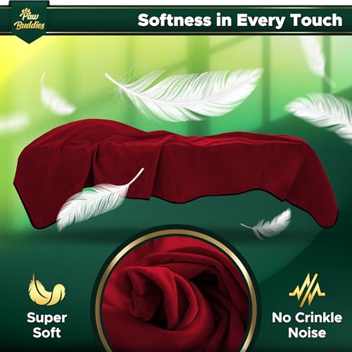 Paw Buddies Premium Waterproof Blanket 80"x90" Velvet-Feel Reversible Throw – Leakproof, Machine Washable Bed & Sofa King Size Protector for Couples, Pets & Travel + Bonus Small Blanket - color: Burgundy