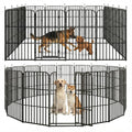 Heavy Duty Dog Playpen 47inch 16 Panels, Thickened Steel Tube, with 2 Doors for Medium Large Dogs, Outdoor Metal Exercise Pen for Yard RV Camping, Gravity Lock & Ball Head Iron Rods - style: 47"H