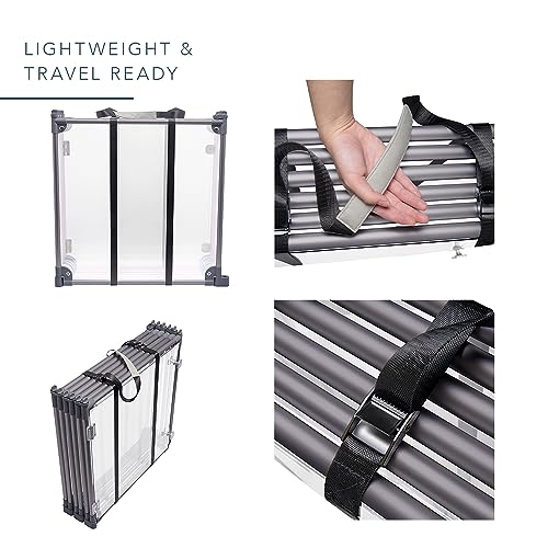 Front Row Foldable Dog Playpen – Durable and Portable Puppy Playpen for Exercise, Rest & Play – Clear Fence Panels with Aluminum Rods and Crate for Dogs and Other Small Pets (Charcoal, 6-Panel) - color: Charcoal