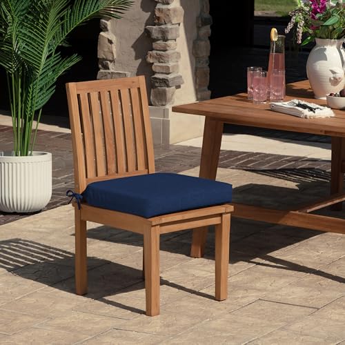 Arden Foam Outdoor Round Back Seat Cushion Kit, 20 x 19, Made with ProFoam, Rain-Proof, Fade Resistant, Sapphire Blue Leala - color: Sapphire Blue Leala, style: 20 x 19 Foam Rounded Back Seat Cushion