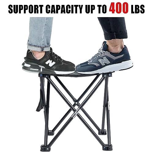 Camping Stool Portable, 13.7 Inch Folding Stool for Outdoor Gardening, Fishing, BBQ, Hiking with Carry Bag(400 LBS Capacity) - size: 1 Piece