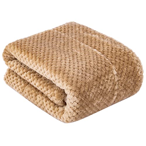DG-Mocha Fuzzy Dog, Cat & Pet Blanket - Warm & Soft Plush Fleece Receiving Blanket for Dog Bed, Cat Bed, Couch, Sofa, Travel & Outdoor, Camping (24" x 32") - color: Dg-mocha, size: Blanket (24" x 32")
