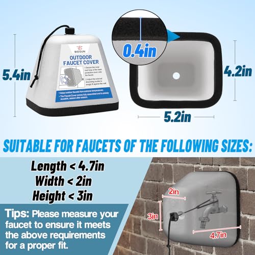 Outdoor Faucet Covers for Winter, Easy to Install Insulated Foam Protector Against Freeze for Outside Faucet Water Spigot Garden Hose Bib, Resuable, 2 Pcs - style: 2 Pcs