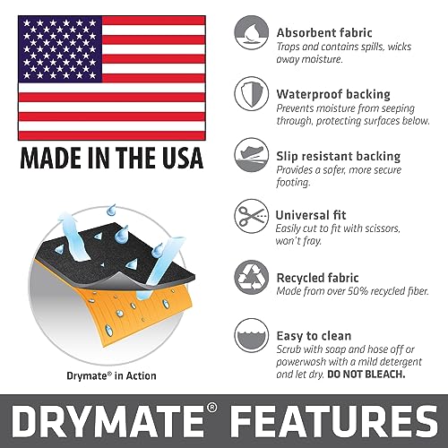 Drymate Tent Carpet Mat, Protective Waterproof Liner Keeps You Warm & Dry, Camping Floor Rug Accessory (60" x 74"), Durable, Lightweight, Soft & Comfortable, Trimmable Material (USA Made) (Charcoal) - size: 5' x 6'2" (Rectangular)