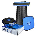 Upgraded Folding Stool - 485lbs Load Capacity,Telescopic Stool,Portable Collapsible Seat for Camping,Fishing,Hiking,Travel - color: Blue