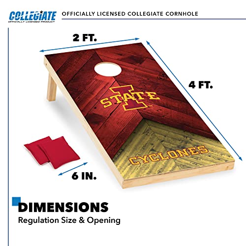 Iowa Hawkeyes 2' x 4' Regulation Size Solid Wood College Cornhole Set with Direct Print HD Team Graphics Great Gift for Any NCAA Fan! Bean Bag Toss Family Outdoor Game