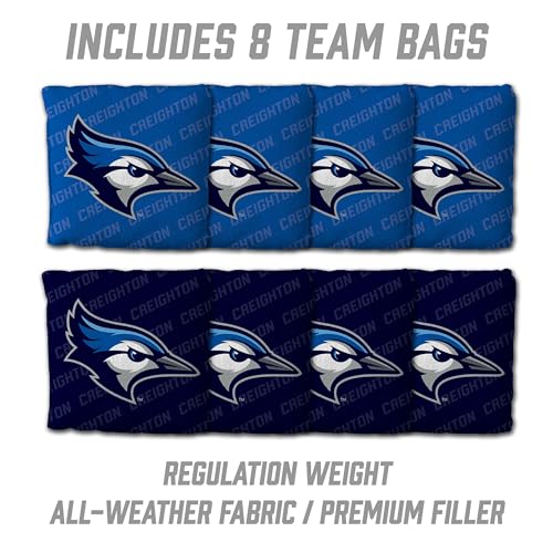 YouTheFan NCAA 2’ x 3’ Wood Cornhole Game with Logo Bags - color: Creighton Bluejays, size: 2' X 3'