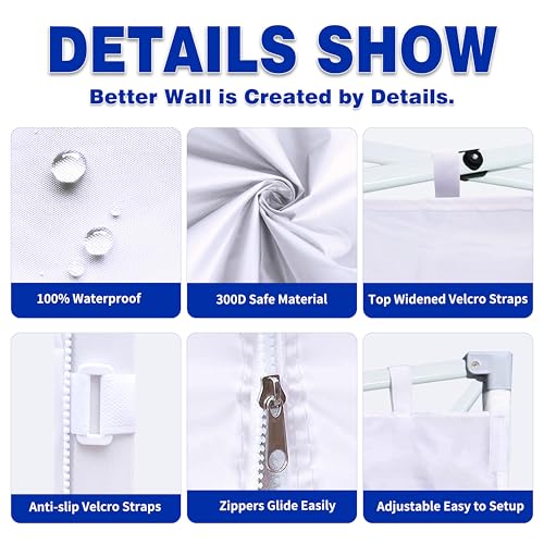 SCOCANOPY SideWall for 12x12ft Canopy Frame, 3 Pack SunWalls Only,(White) - color: White, size: 12X12